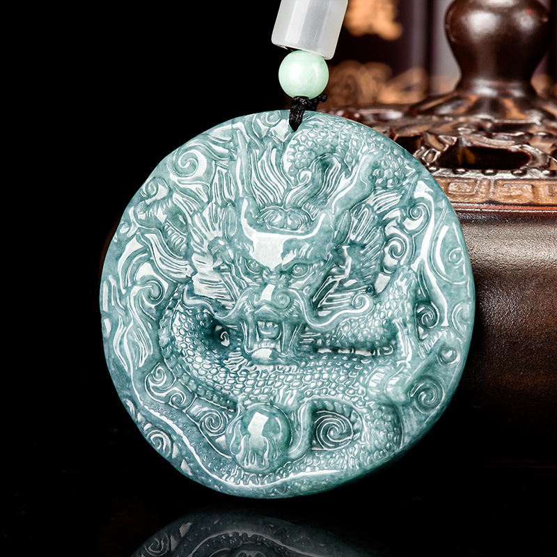 Women Accessories Jewelry - 버마산 경옥 드래곤 펜던트 목걸이 여성용