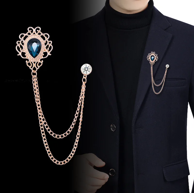 Women'S Accessories For Suit - 뉴 빈티지 태슬 체인 라인스톤 크리스탈