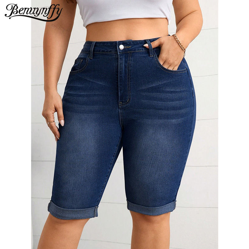 Women'S Jeans Accessories - Benuynffy 플러스 사이즈 빈티지 미드 웨이스트