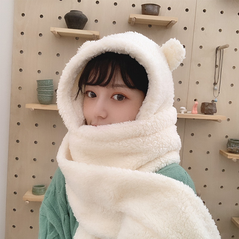 Women'S Winter Accessories Set - 2Pcs 패션 겨울 여성 참신 Beanies