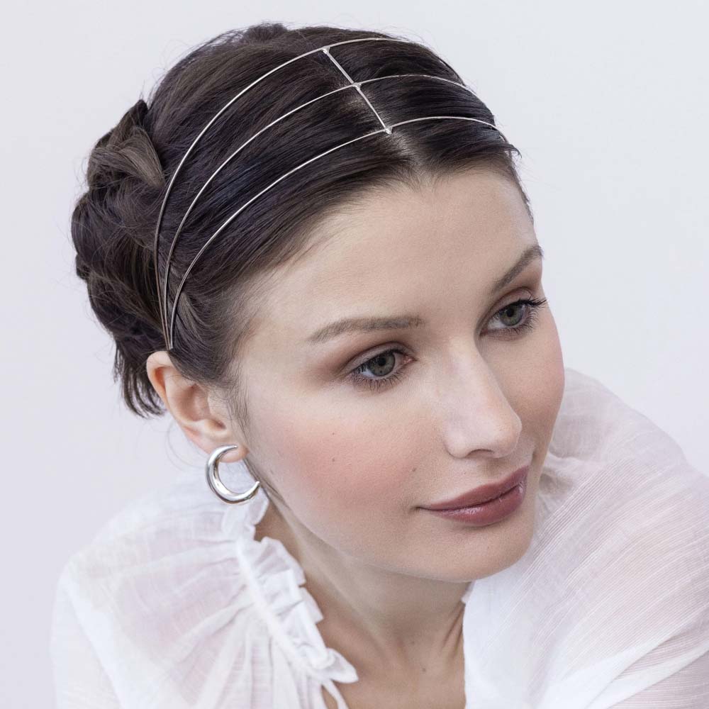 Women Accessories India - Stonefans 금속 머리띠 웨딩 여성 쥬얼리