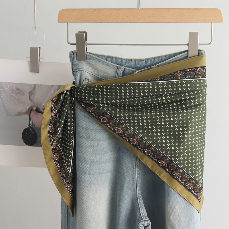 Women'S Jeans Accessories - 고급 레트로 타이다이 삼각형 바인더 헤드클로스