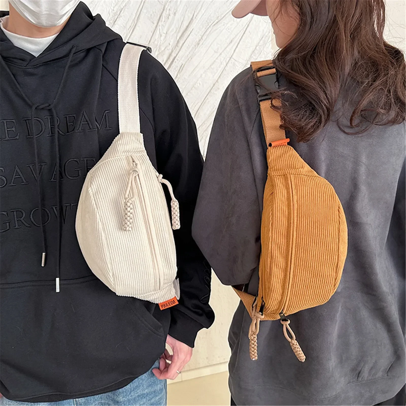 Women Accessories Pouch - 2024 패션 패니 팩 캐주얼 코듀로이