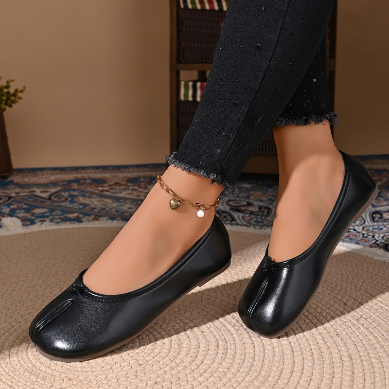 Women'S Jeans Accessories - 여성용 편안한 가죽 플랫 스플릿 허프