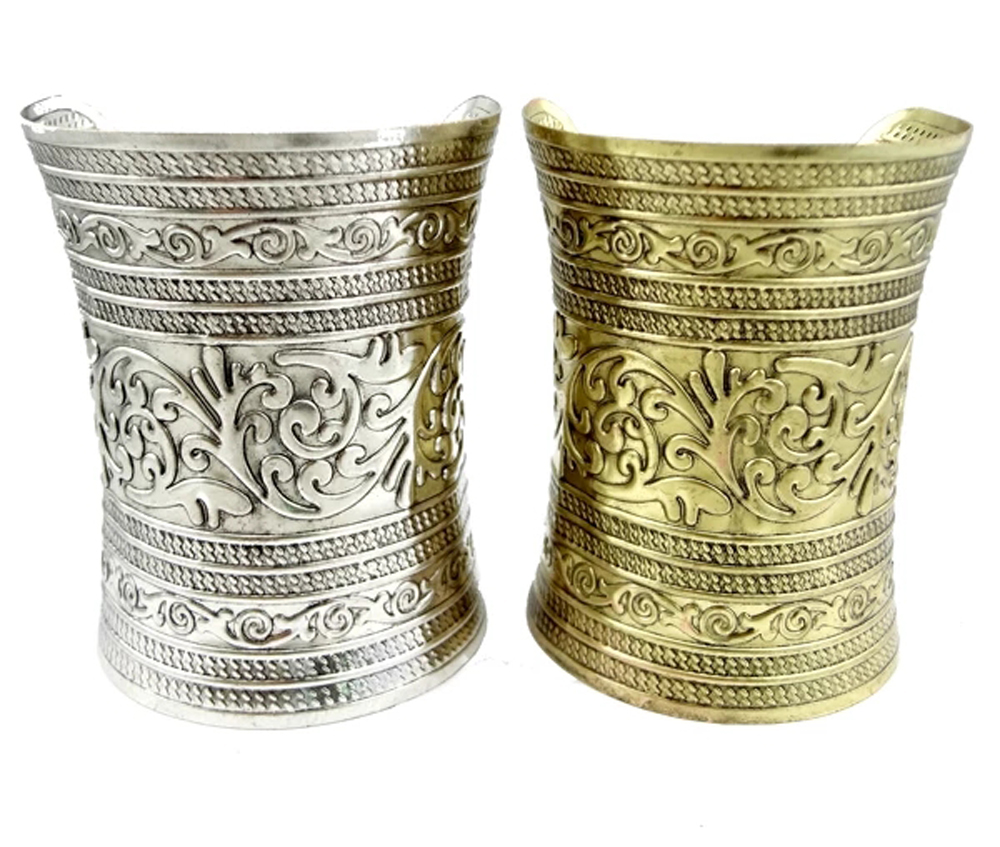 Women Accessories India - 빈티지 합금 와이드 커프 팔찌 (여성용,