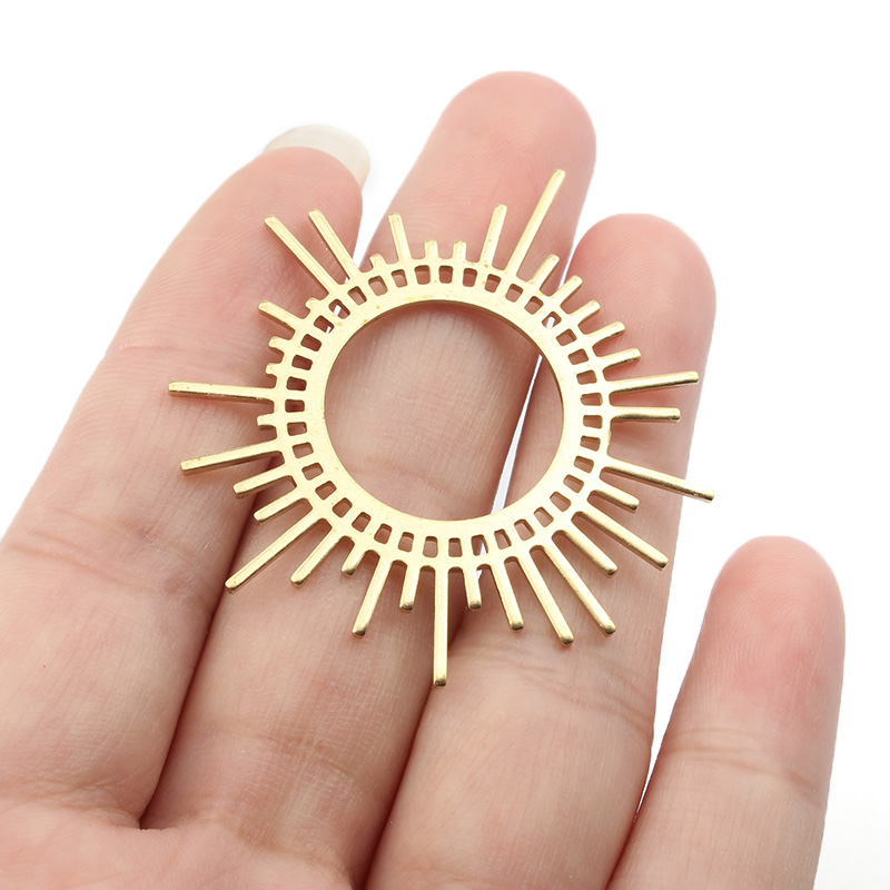 Tassel Earrings Boho - 5 개/몫 원시 황동 태양 버스트