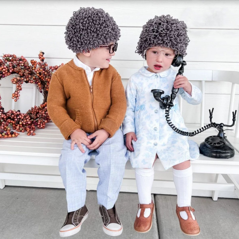 귀여운 아이들 남아 여아 노부인 여성 곱슬머리 가발 모 - Women'S Winter Accessories Set 리뷰 및 가격