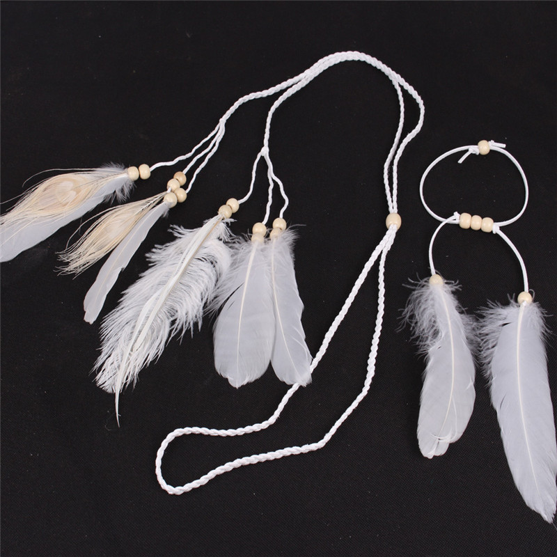 인도 흰 깃털 머리띠 머리 장식 헤어 로프 모자를 쓰고 - Women Accessories India 리뷰 및 가격