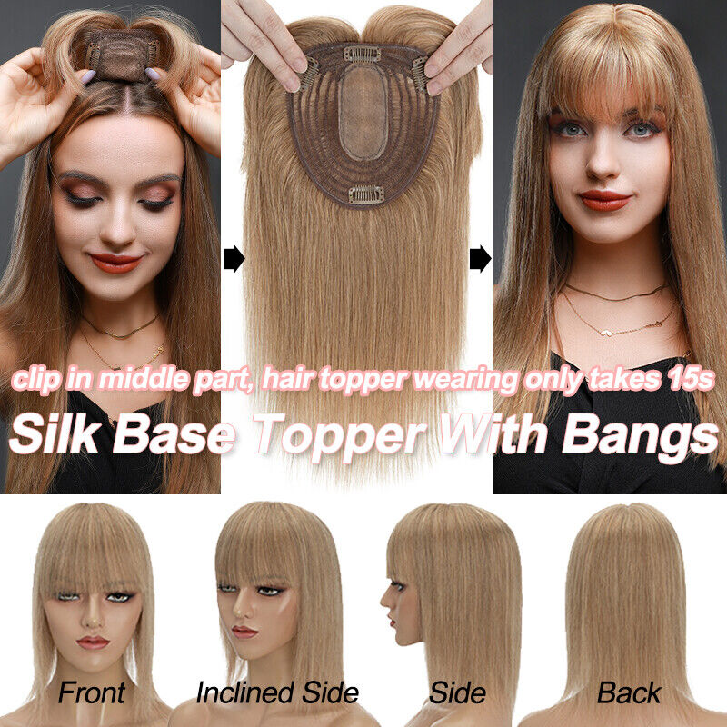 여성용 Toupee 실크 베이스 토퍼 클립, 실제 인모 - Women Accessories India 리뷰 및 가격
