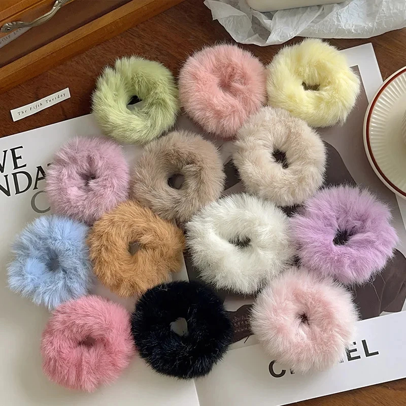 1-4PCS 여성용 새로운 다채로운 푹신한 헤어 밴드G - Women'S Winter Accessories Set 리뷰 및 가격