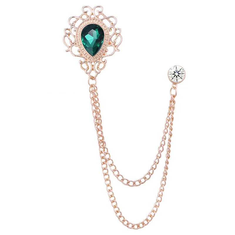뉴 빈티지 태슬 체인 라인스톤 크리스탈 라펠 핀 - 유 - Women'S Accessories For Suit 리뷰 및 가격