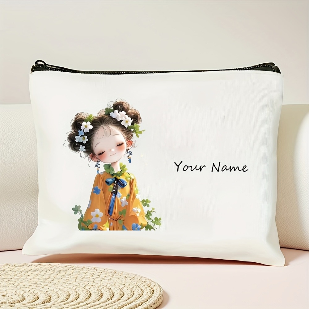 한국 스타일 애니메이션 소녀 메이크업 가방 맞춤 이름/ - Women Accessories Pouch 리뷰 및 가격