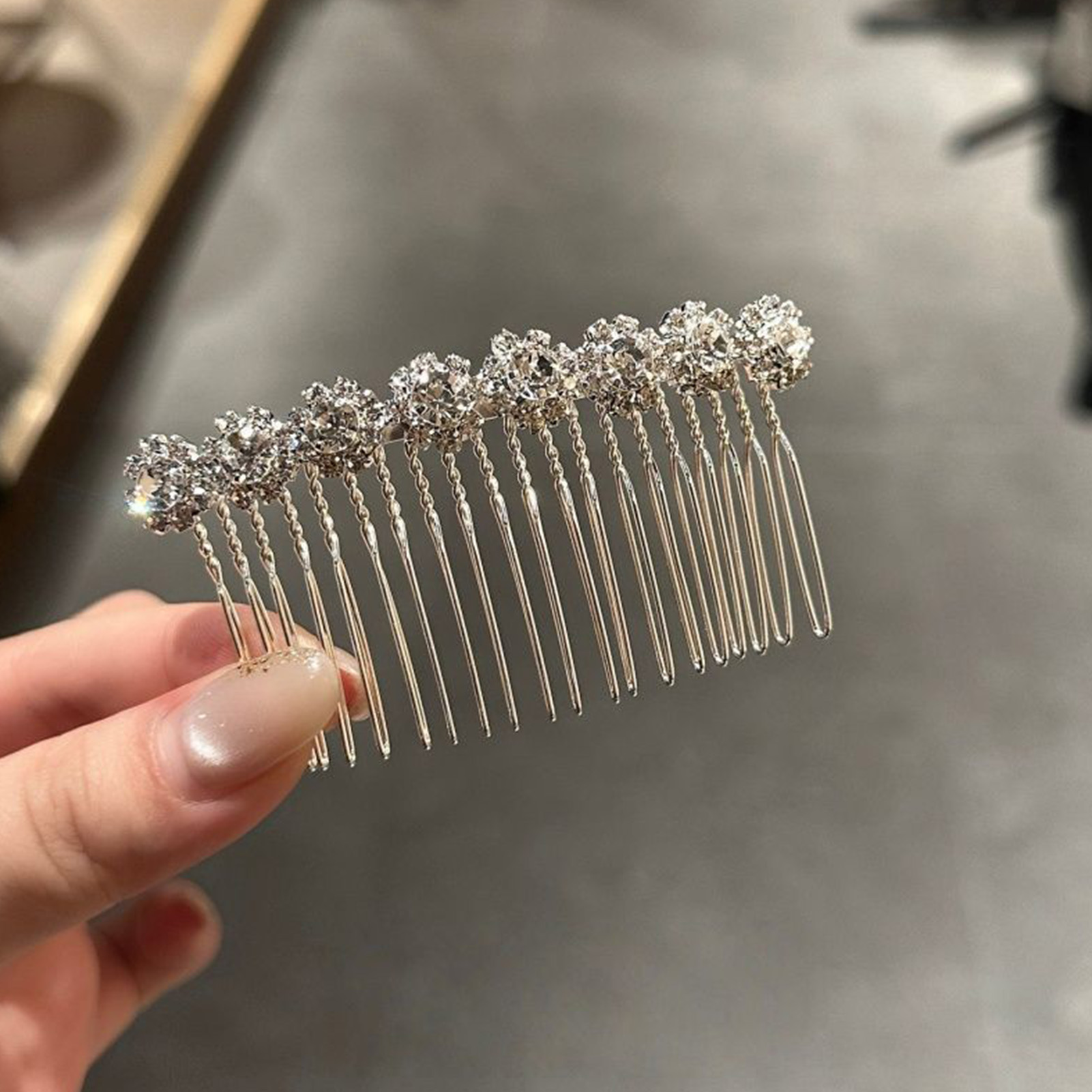 미니멀리스트 라인스톤 꽃 머리핀, 신부 웨딩 실버 컬러 - Pearl Hair Pin 리뷰 및 가격