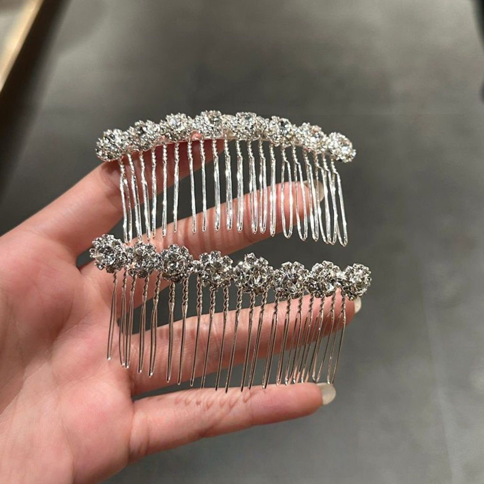미니멀리스트 라인스톤 꽃 머리핀, 신부 웨딩 실버 컬러 - Pearl Hair Pin 리뷰 및 가격