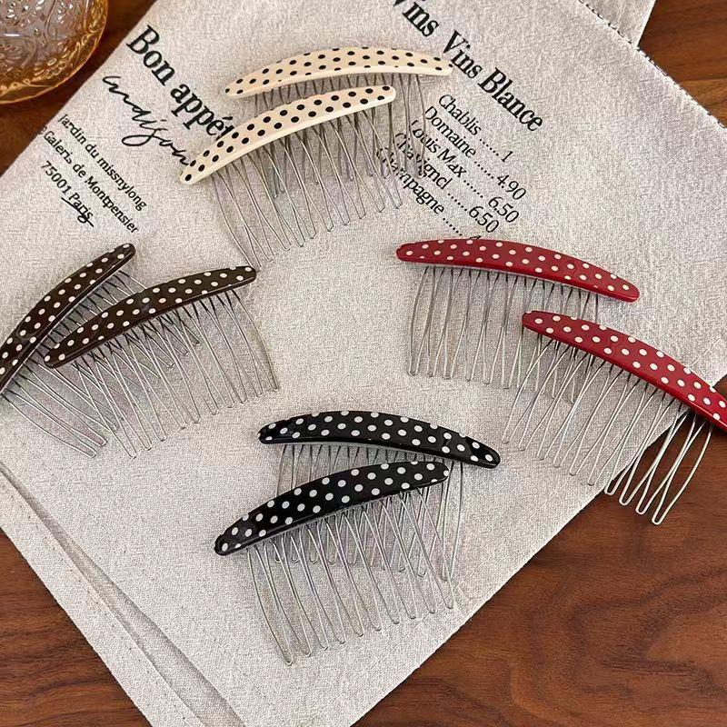 핫세일 물방울 무늬 헤어콤 헤어핀 빈티지 멀티 컬러 물 - Women Accessories Sale 리뷰 및 가격