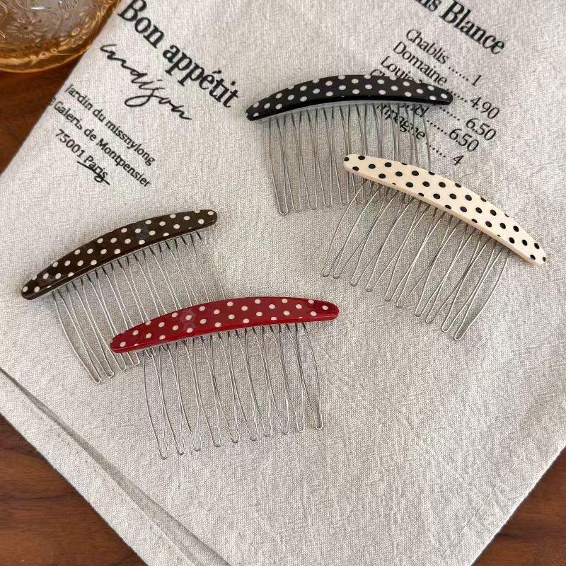 핫세일 물방울 무늬 헤어콤 헤어핀 빈티지 멀티 컬러 물 - Women Accessories Sale 리뷰 및 가격