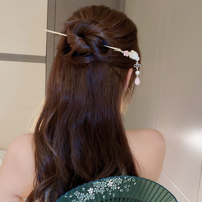 여성을위한 빈티지 꽃 진주 술 머리핀 절묘한 중국 스타 - Pearl Hair Pin 리뷰 및 가격