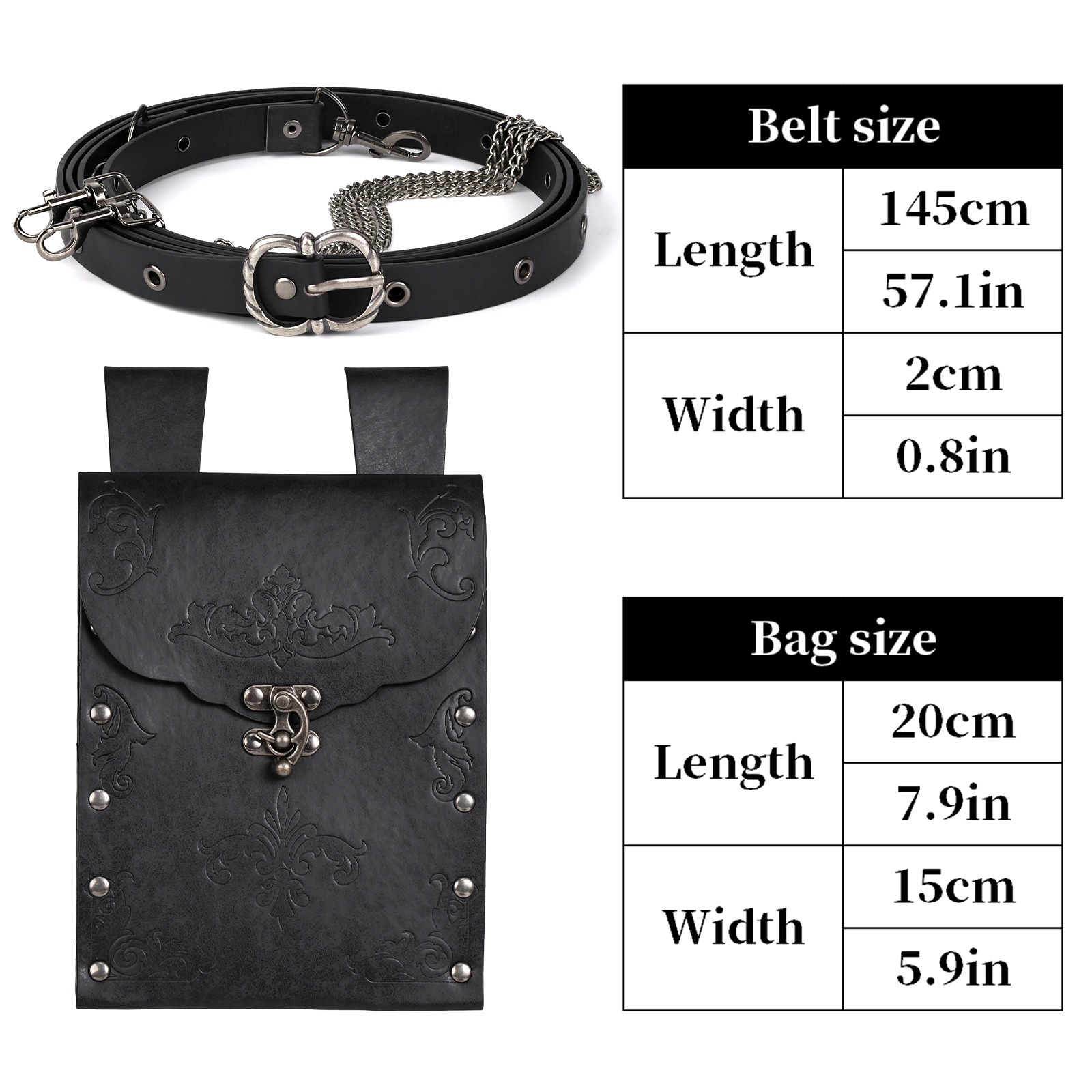 스팀펑크 중세 바이킹 파우치 가방 벨트 지갑 포함 르네 - Women Accessories Pouch 리뷰 및 가격