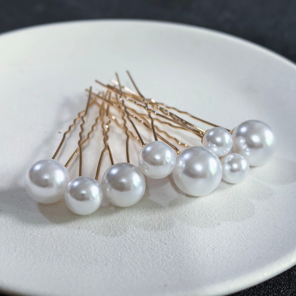 여성을위한 패션 시뮬레이션 진주 머리핀 금속 헤어 클립 - Pearl Hair Pin 리뷰 및 가격