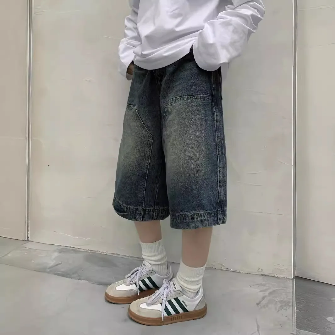 여성 Y2K 빈티지 배기 진 반바지 워싱 와이드 레그  - Women'S Jeans Accessories 리뷰 및 가격