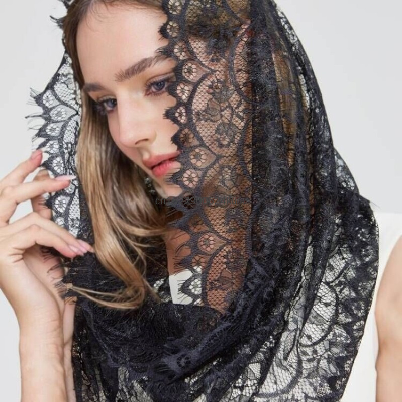 여성용 무슬림 웨딩 자수 헤드베일 플로럴 레이스 만틸라 - Women Accessories India 리뷰 및 가격