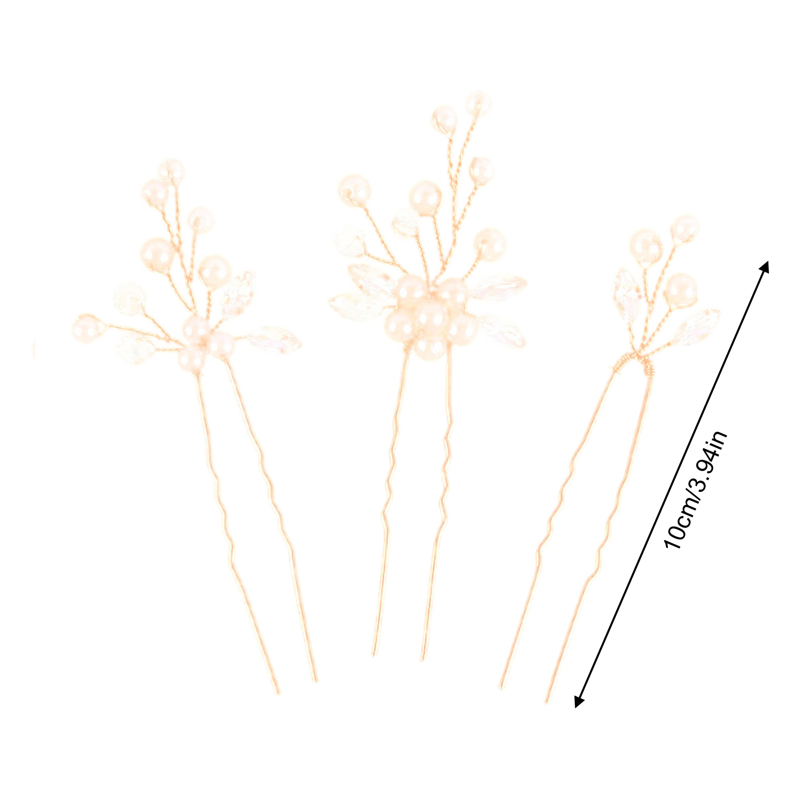 3pcs 신부 머리핀 유행 헤어 클립 U 자형 합금 티 - Pearl Hair Pin 리뷰 및 가격