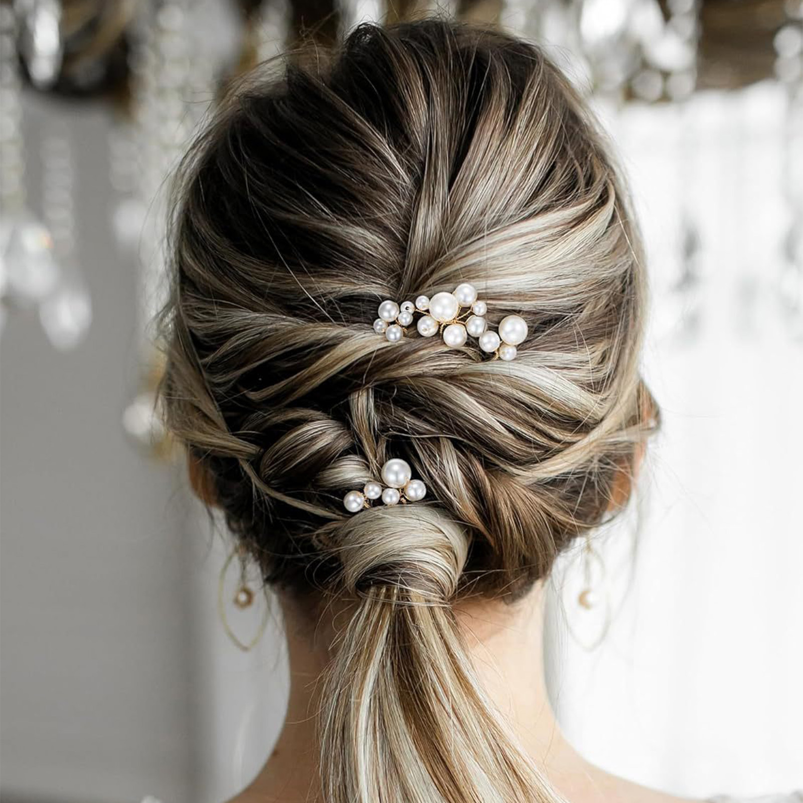 3pcs 신부 머리핀 유행 헤어 클립 U 자형 합금 티 - Pearl Hair Pin 리뷰 및 가격