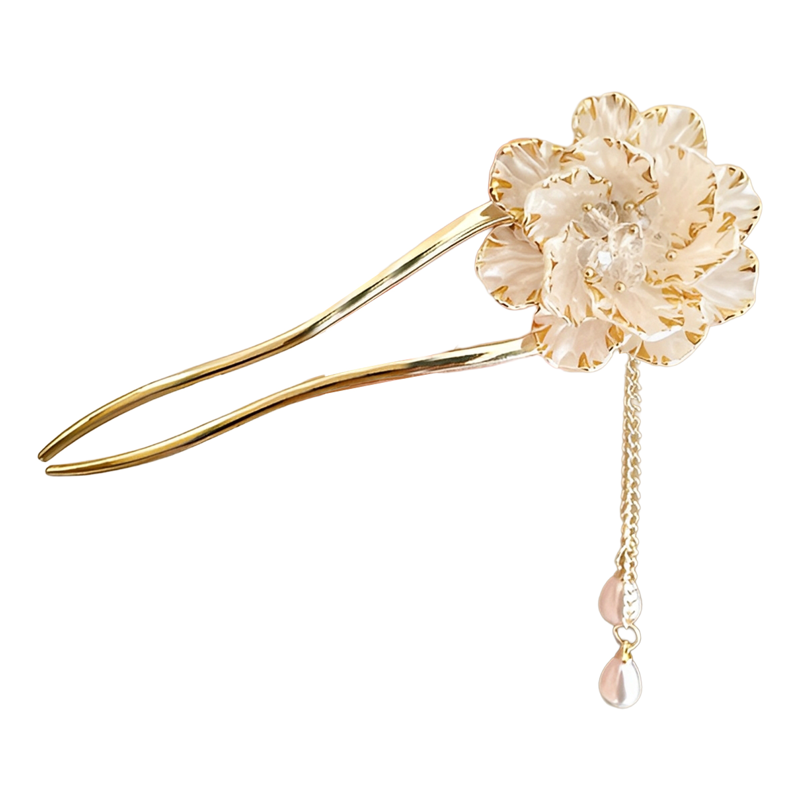 우아한 헤어 스틱 모란 꽃 태슬 중국 전통 의상 한푸용 - Pearl Hair Pin 리뷰 및 가격