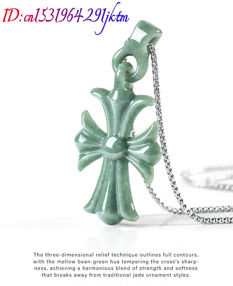 천연 버마산 경옥 십자가 펜던트 목걸이 주얼리 디자이너 - Women Accessories Jewelry 리뷰 및 가격