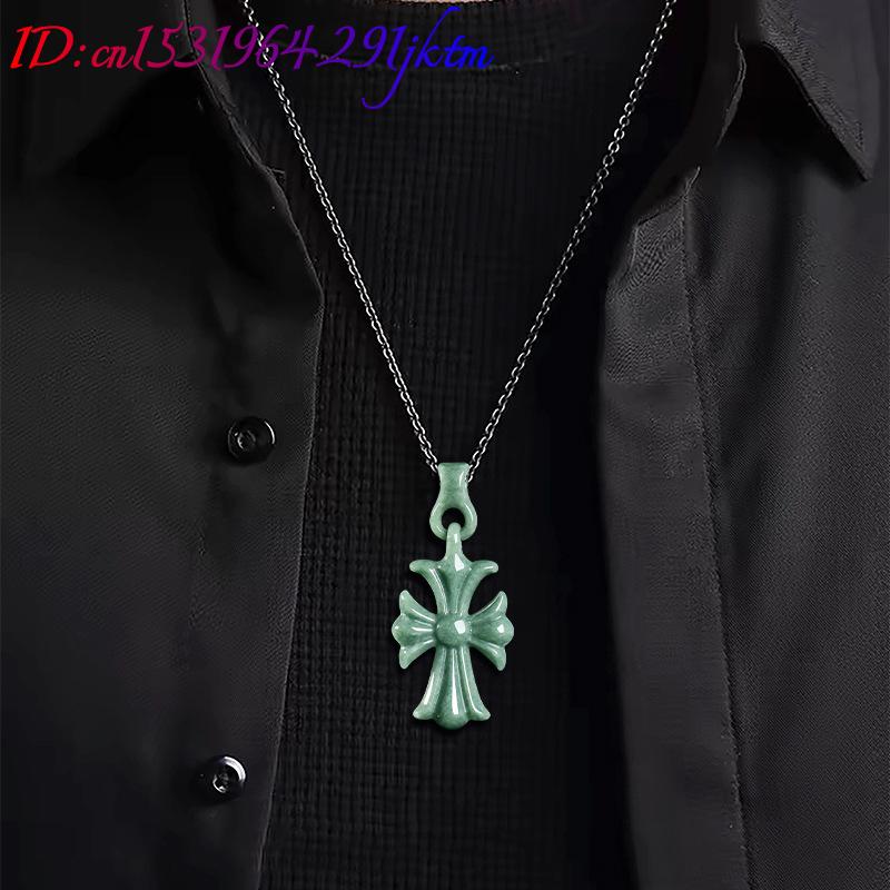 천연 버마산 경옥 십자가 펜던트 목걸이 주얼리 디자이너 - Women Accessories Jewelry 리뷰 및 가격