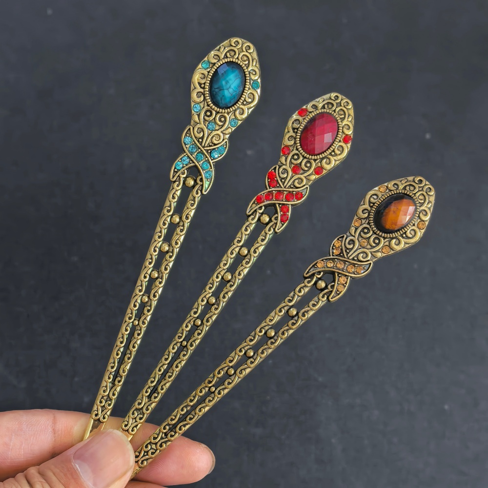 여성용 빈티지 메탈 헤어 스틱, 레트로 헤어핀, 번 업 - Women Accessories Trendy 리뷰 및 가격