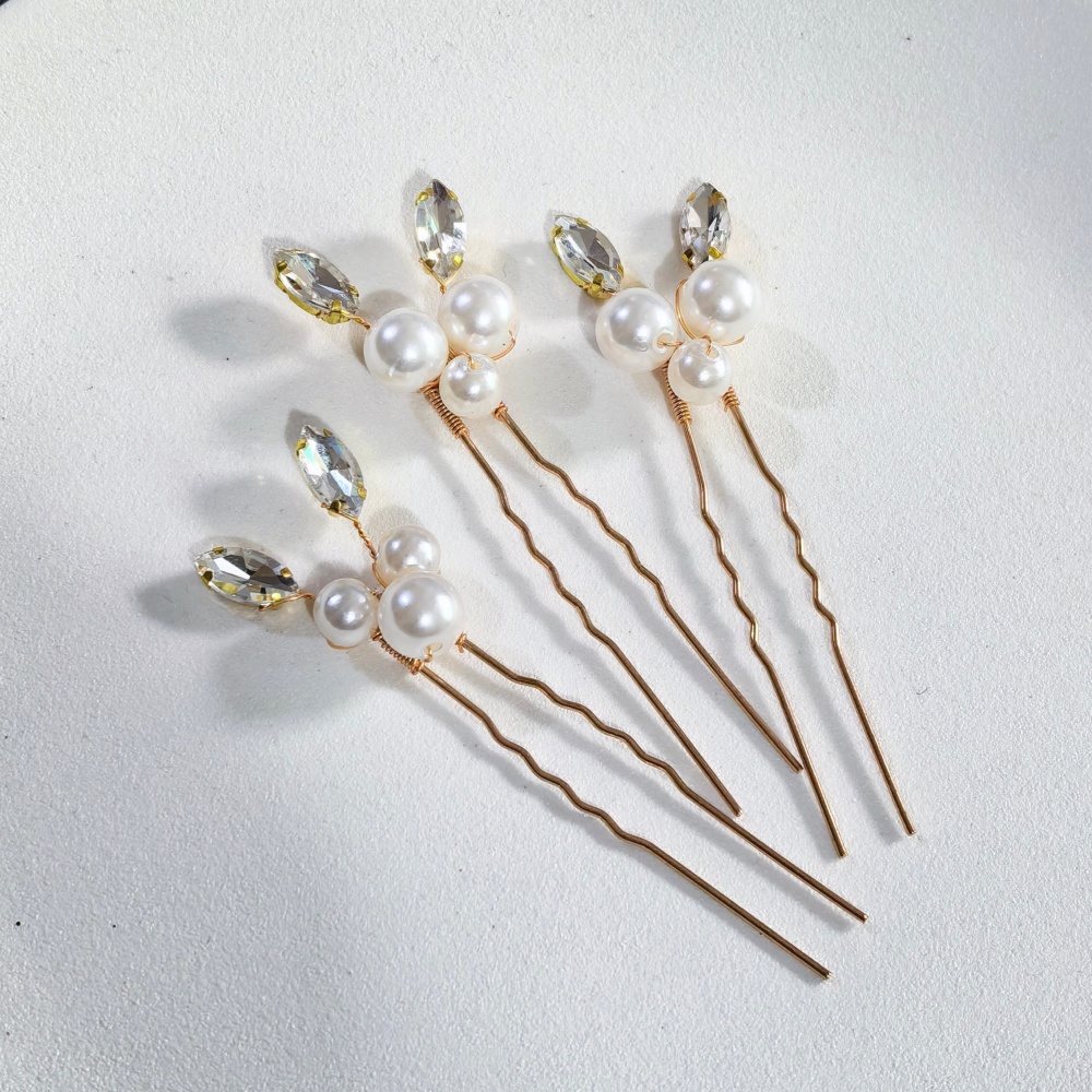 진주 크리스탈 헤어핀 빗 세트 신부 웨딩 헤어 액세서리 - Pearl Hair Pin 리뷰 및 가격