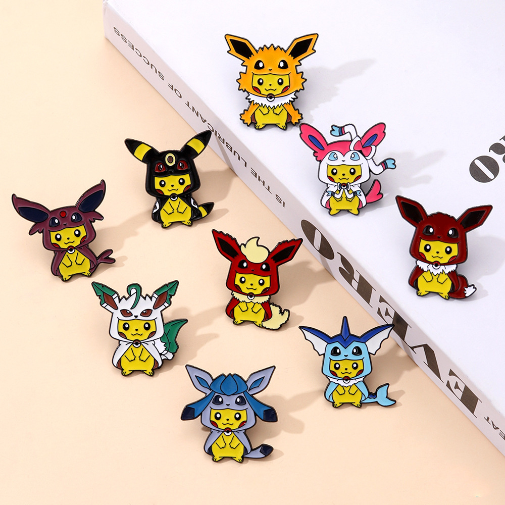 9Pcs 애니메이션 포켓몬 옷깃 핀 여성용 귀여운 몬스 - Women Accessories Sale 리뷰 및 가격