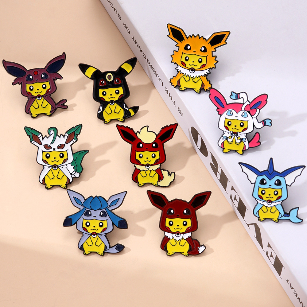 9Pcs 애니메이션 포켓몬 옷깃 핀 여성용 귀여운 몬스 - Women Accessories Sale 리뷰 및 가격