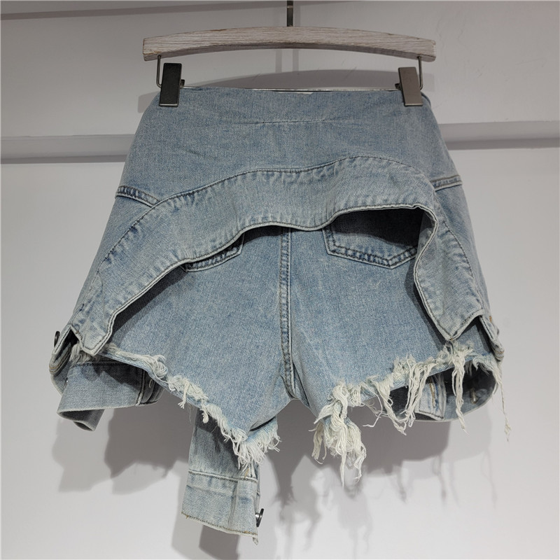 데님 반바지 여성 청바지 빈티지 워싱 A라인 슬림핏 로 - Women'S Jeans Accessories 리뷰 및 가격