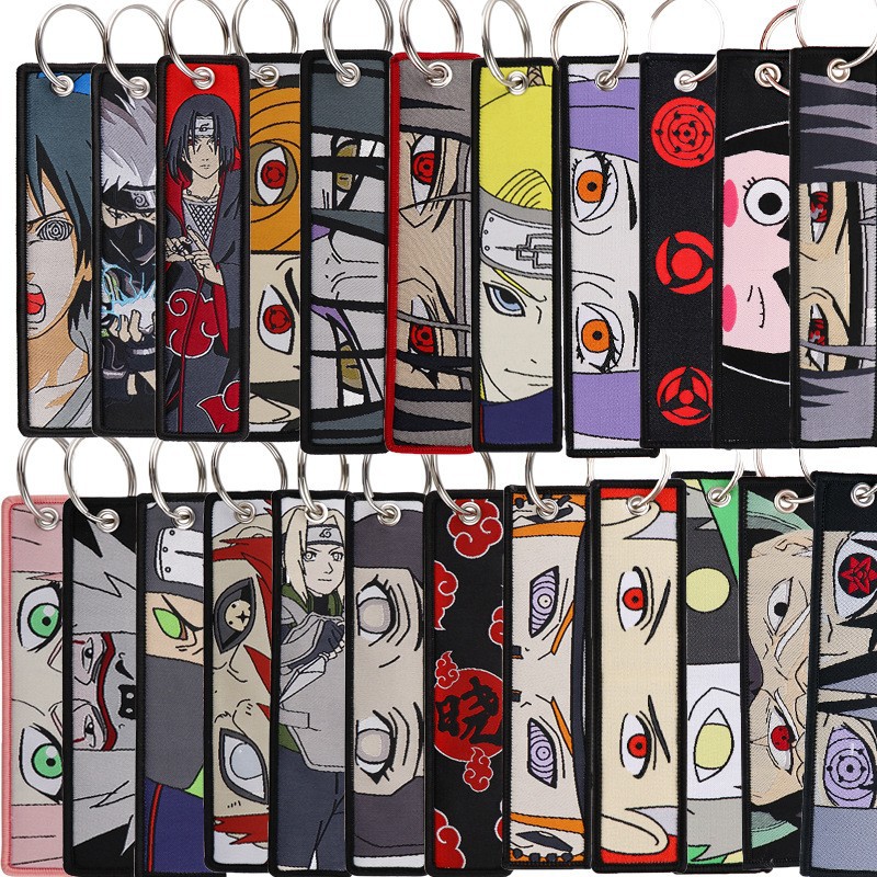 애니메이션 나루토 자수 열쇠고리 멋진 키 태그 여성용  - Women Accessories Sale 리뷰 및 가격