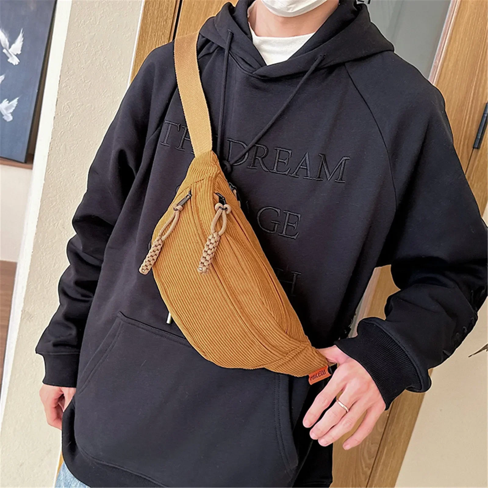 2024 패션 패니 팩 캐주얼 코듀로이 벨트 가방 여성 - Women Accessories Pouch 리뷰 및 가격