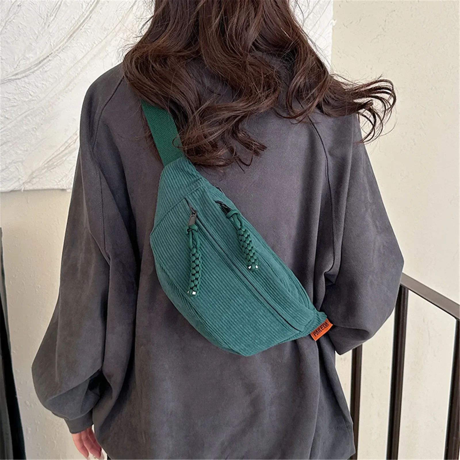 2024 패션 패니 팩 캐주얼 코듀로이 벨트 가방 여성 - Women Accessories Pouch 리뷰 및 가격