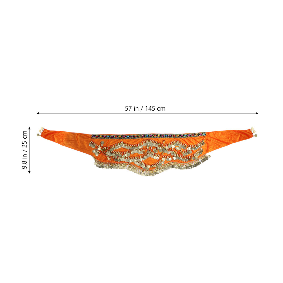 1개입 인도 벨리댄스 벨트 오렌지 힙 스카프 (코인과  - Women Accessories India 리뷰 및 가격