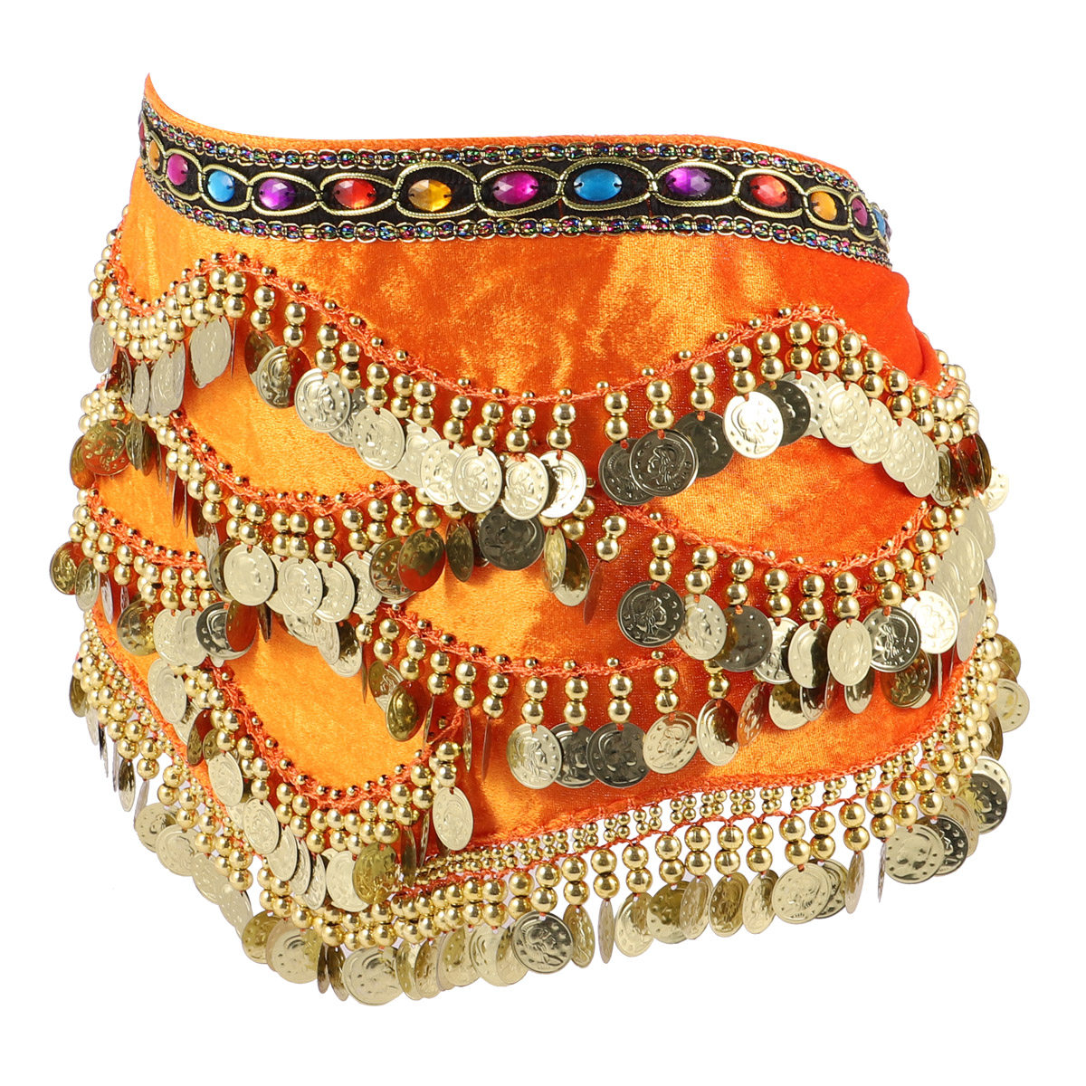 1개입 인도 벨리댄스 벨트 오렌지 힙 스카프 (코인과  - Women Accessories India 리뷰 및 가격