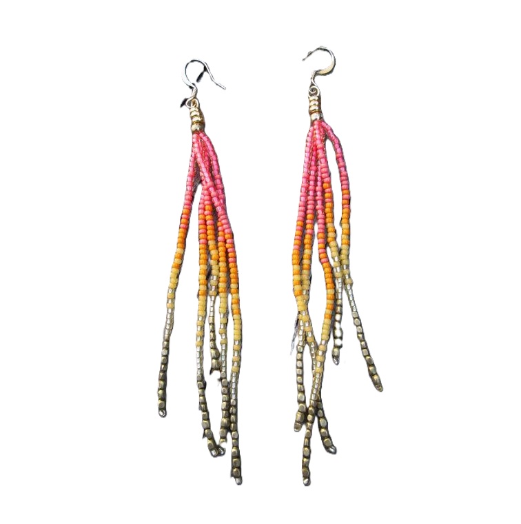쌀 구슬 귀걸이 그라디언트 색상 Tassels 보헤미아 - Tassel Earrings Boho 리뷰 및 가격