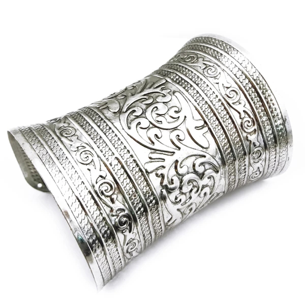 빈티지 합금 와이드 커프 팔찌 (여성용, 남성용) 집시 - Women Accessories India 리뷰 및 가격