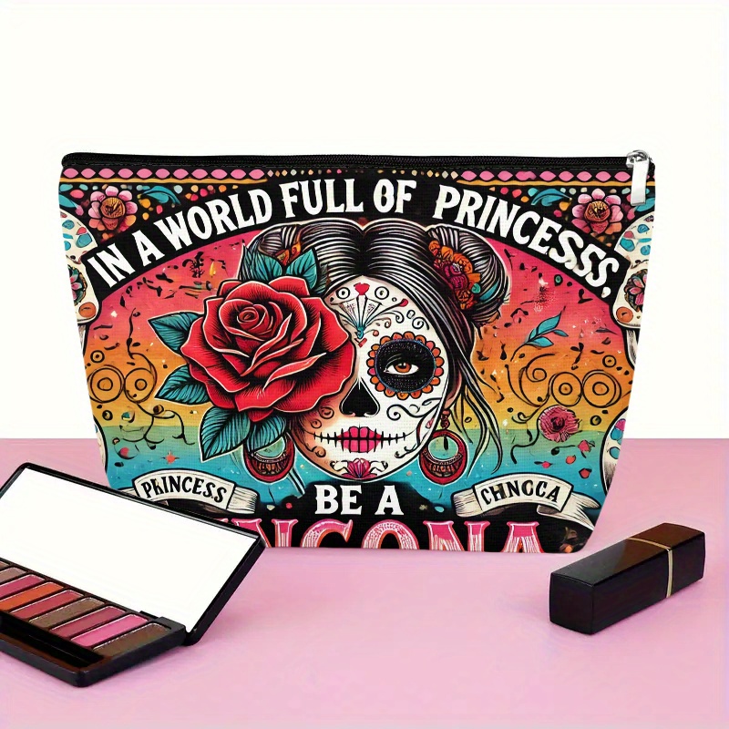 꽃과 해골 모양의 화장품 가방 - 여성용 귀여운 다기능 - Women Accessories Pouch 리뷰 및 가격