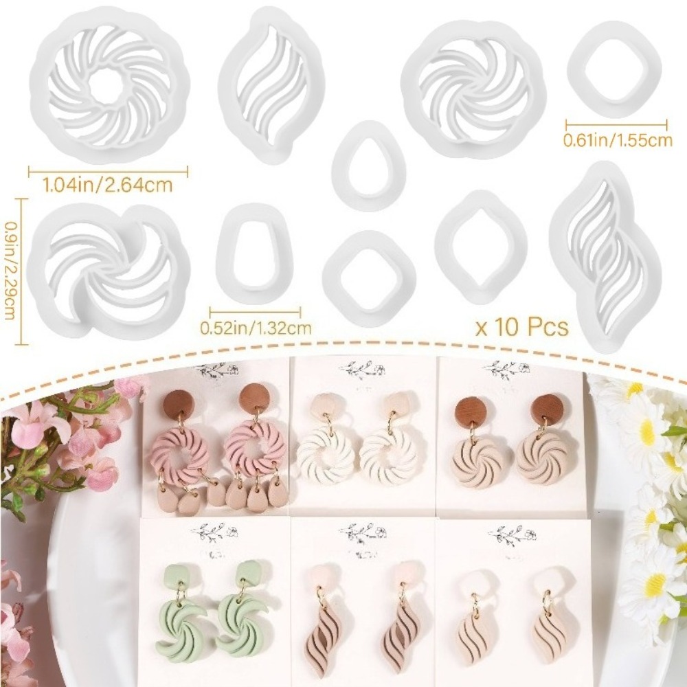 10개 보헤미안 스타일 폴리머 클레이 귀걸이 커터 세트 - Tassel Earrings Boho 리뷰 및 가격