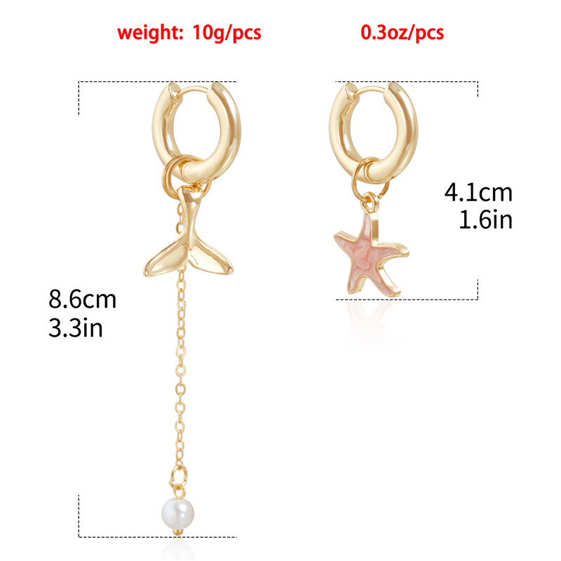 보헤미안 스테인리스 스틸 불가사리 참 후프 귀걸이 여성 - Tassel Earrings Boho 리뷰 및 가격