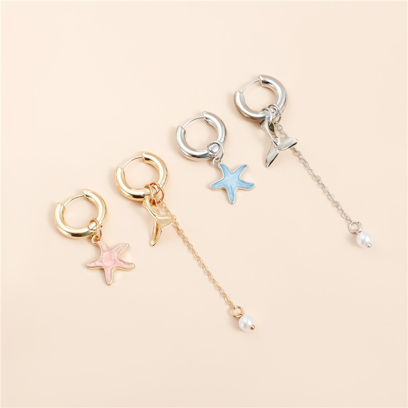보헤미안 스테인리스 스틸 불가사리 참 후프 귀걸이 여성 - Tassel Earrings Boho 리뷰 및 가격