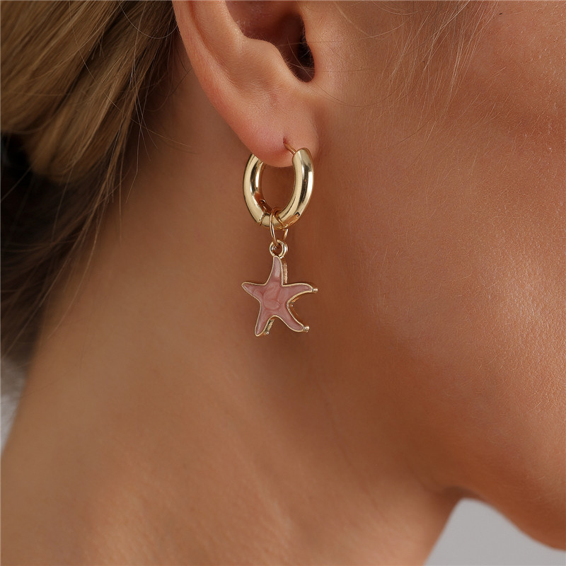 보헤미안 스테인리스 스틸 불가사리 참 후프 귀걸이 여성 - Tassel Earrings Boho 리뷰 및 가격