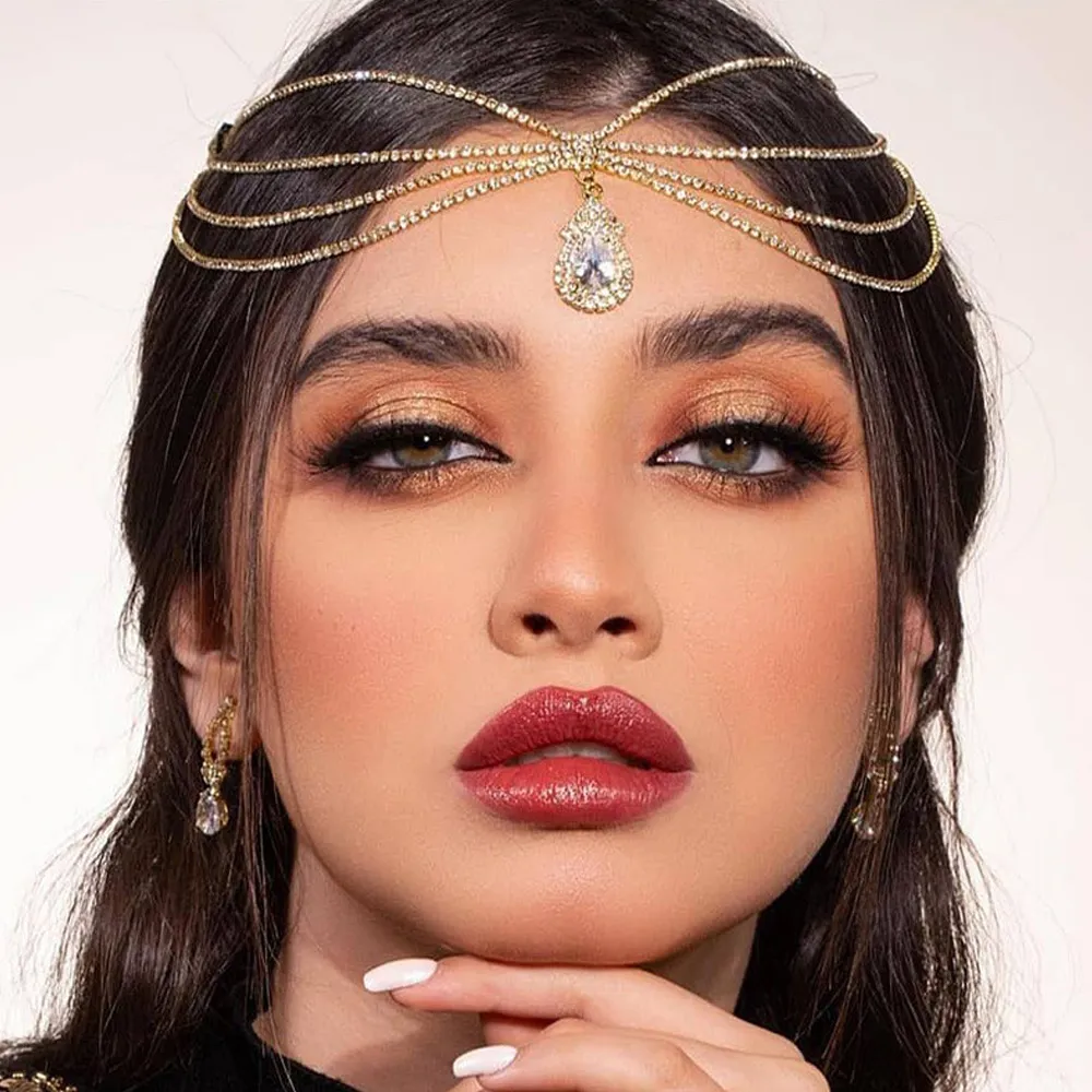 XSBODY Boho 신부 라인 석 머리 체인 머리띠  - Women Accessories India 리뷰 및 가격