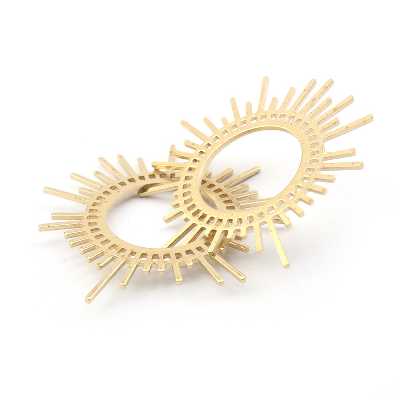 5 개/몫 원시 황동 태양 버스트 매력 DIY Boho - Tassel Earrings Boho 리뷰 및 가격