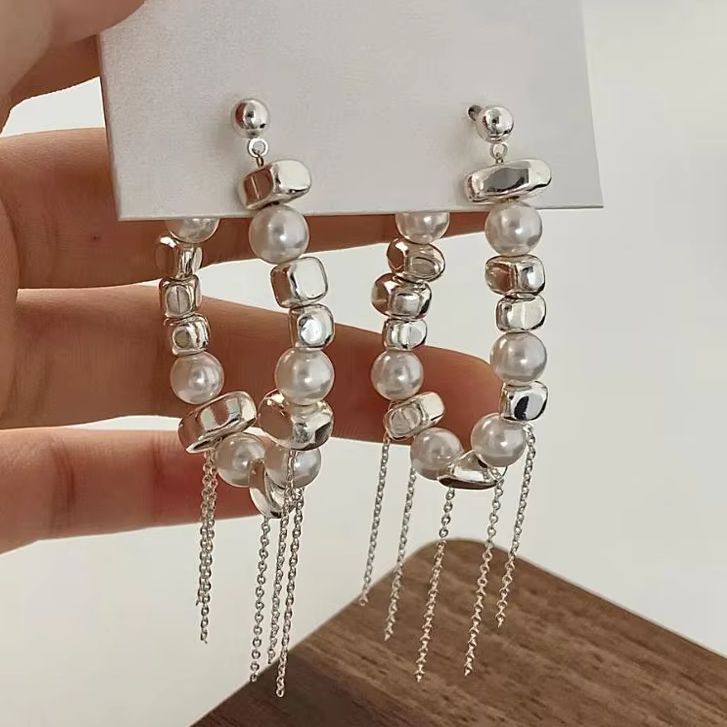 2025 신상 조각진 스플라이스 태슬 불규칙 모조 진주 - Women Accessories Jewelry 리뷰 및 가격